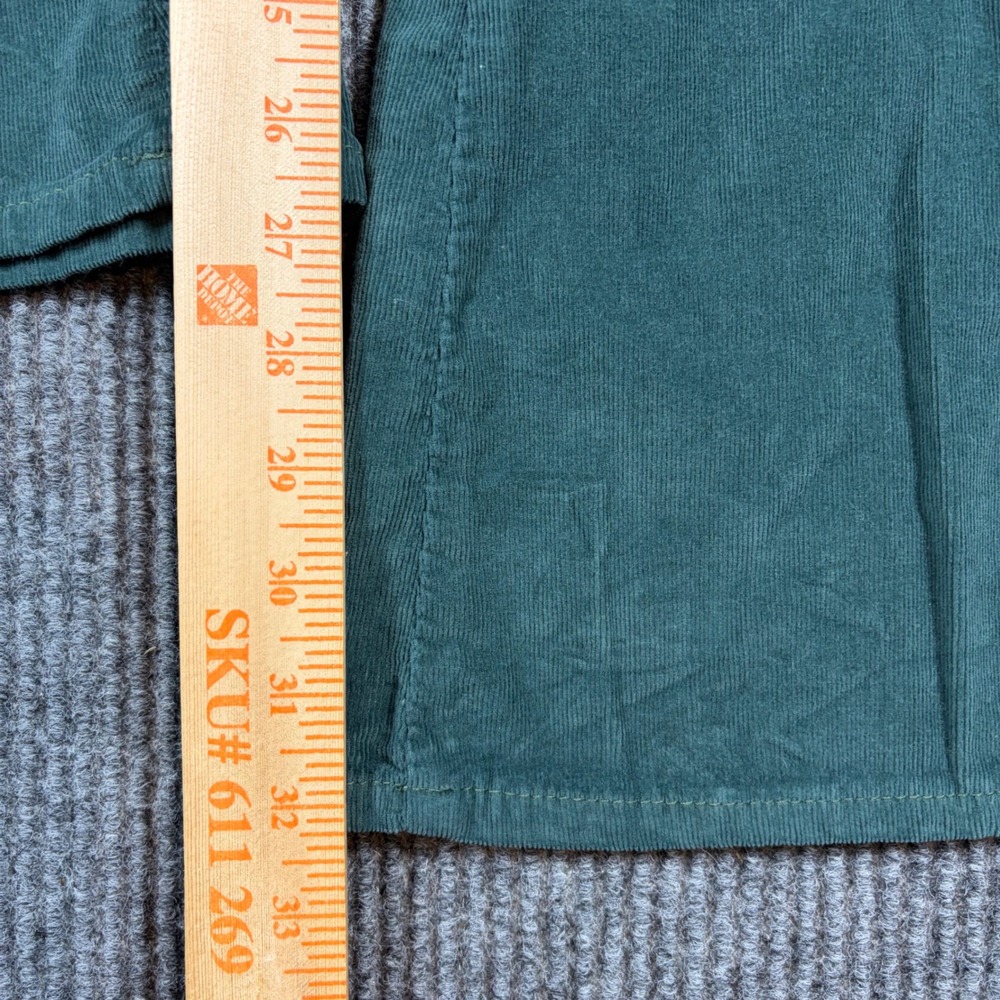We The Free Free People Green Corduroy Flare Pants High Rise Size 26 - Picture 6 of 8